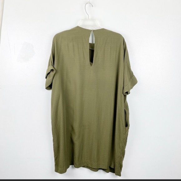 & Other Stories Olive Green Shift Tee Shirt Dress - Picture 2 of 4